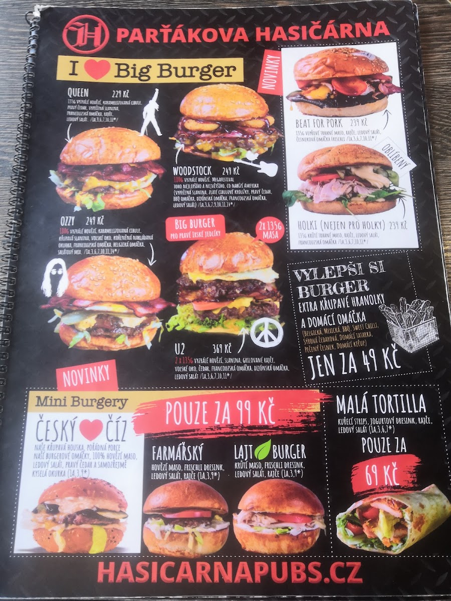 Menu Parťákova Hasičárna Mladá Boleslav - Parťákova Pizza-3